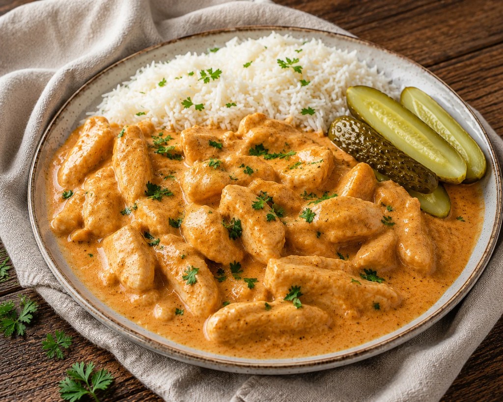 Creamy Chicken Strips in Paprika&nbsp;Sauce