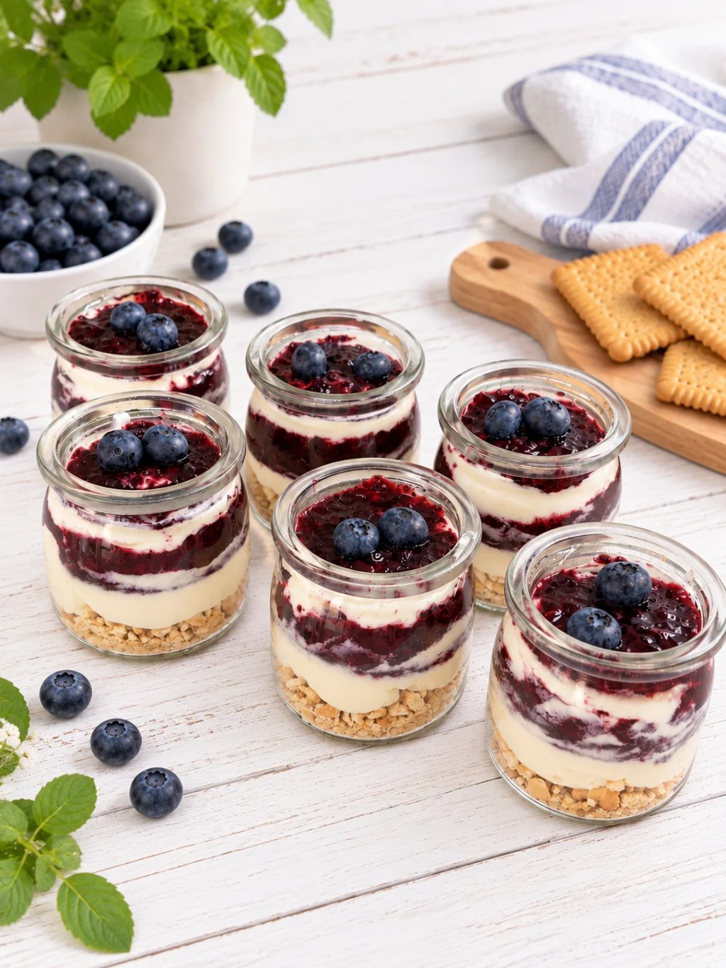 Blueberry Cheesecake Cups